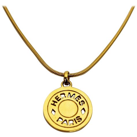 hermes gold coin necklace|authentic Hermes rings.